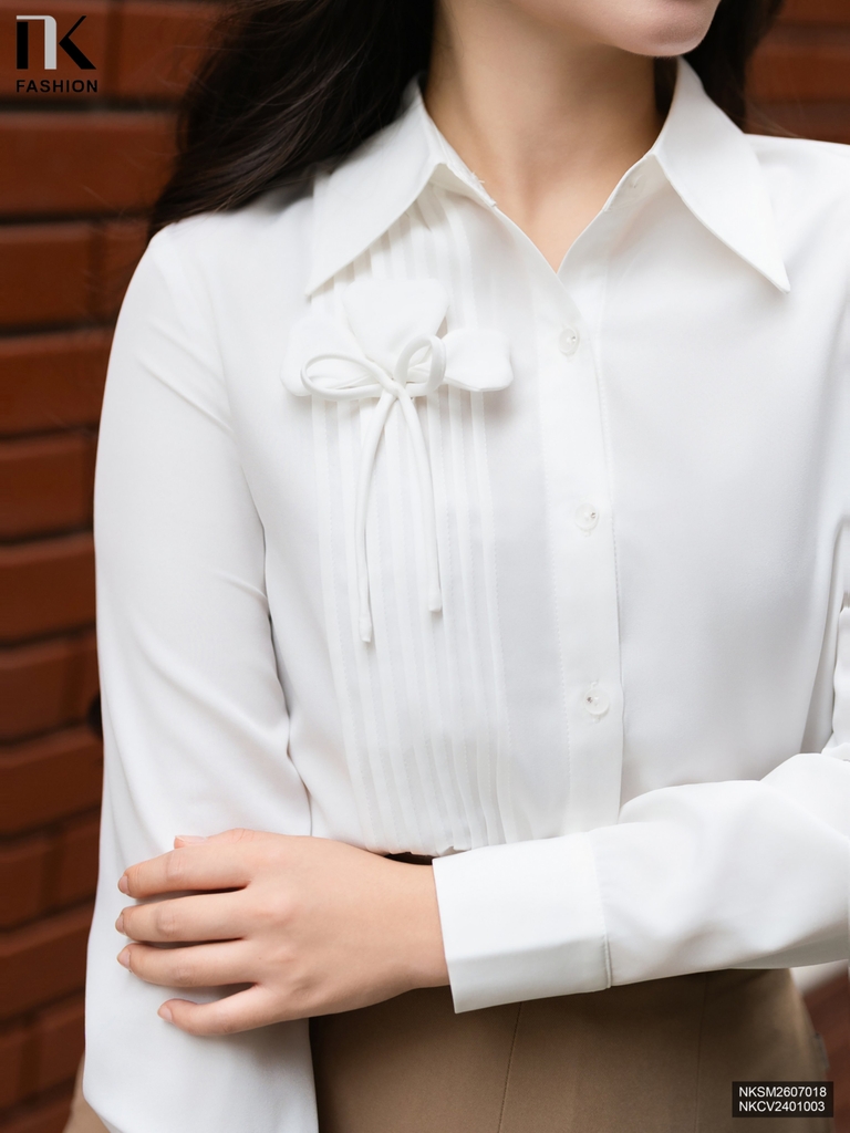 Sơ mi mí dọc thân NKSM2607018 (Áo rời - Không kèm CV/QU/PK)