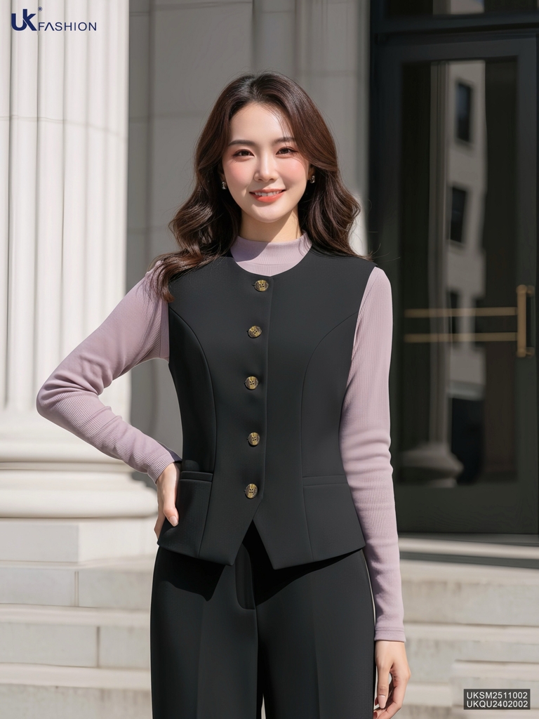 Gile 2 lớp cổ tròn sang trọng UKSM2511002