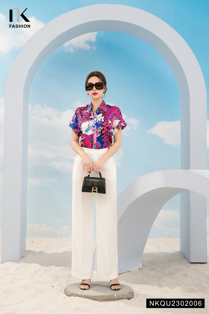 NK FASHION Quần Ống Rộng Quai  NKQU2302006