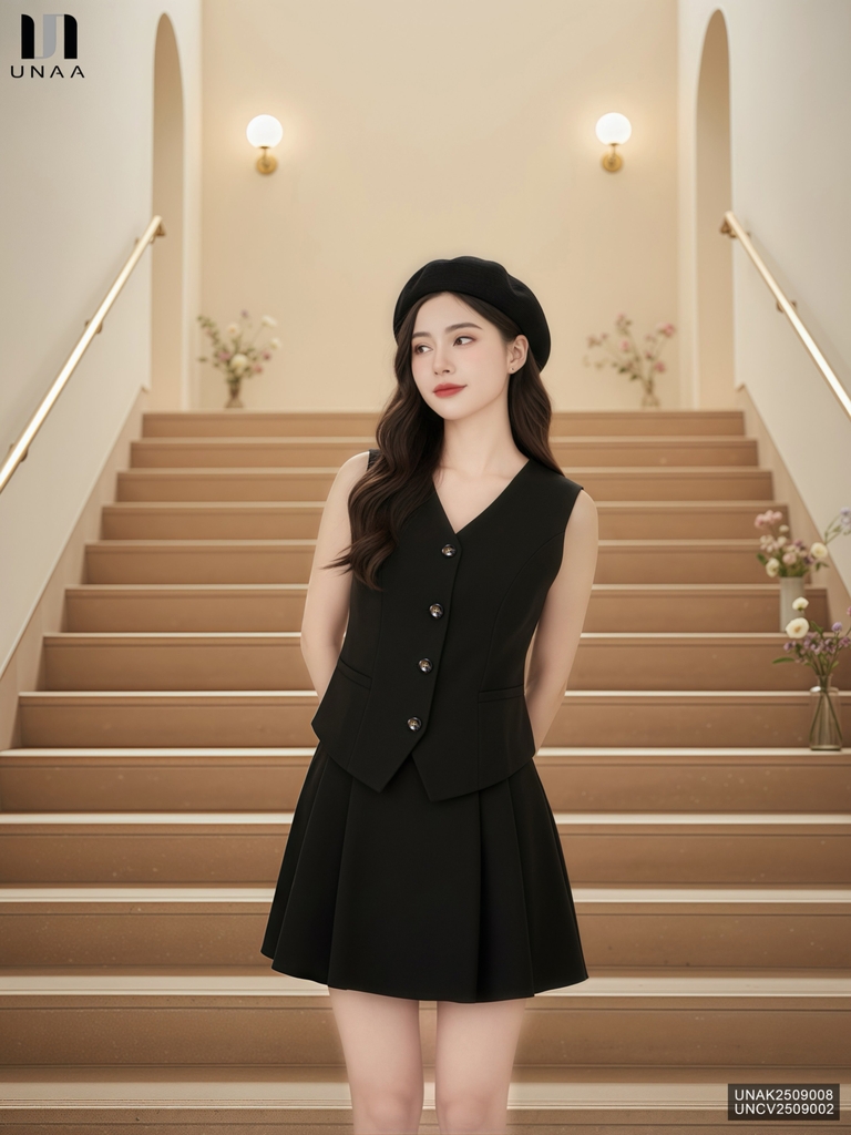 Áo Gile 7 mảnh kiểu dáng mới, trẻ trung và thanh lịch UNAK2509008