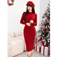 Đầm Len Ôm Tay Dài, Tone Dáng, Tay Dài  NKFDV2311099