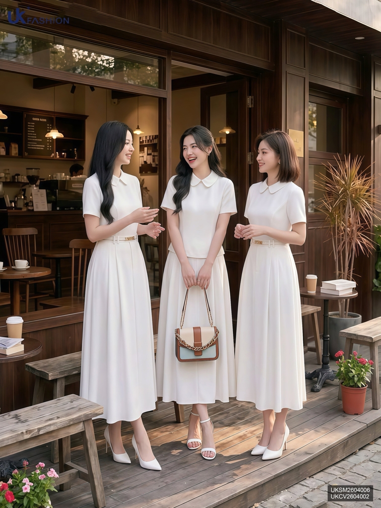 Chân váy Linen kiểu cách giả moi UKCV2604002 ( Chân váy rời ko kèm SM/AT/PK)