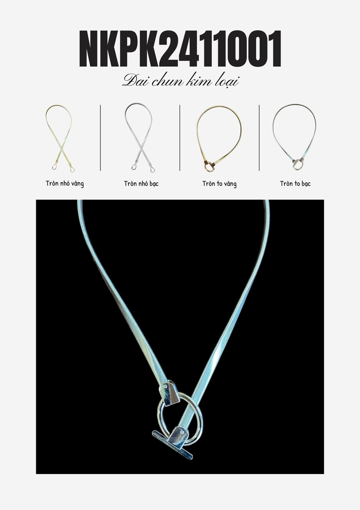 Đai Chun Kim Loại NK Fashion Thời Trang Công Sở NKPK2411001