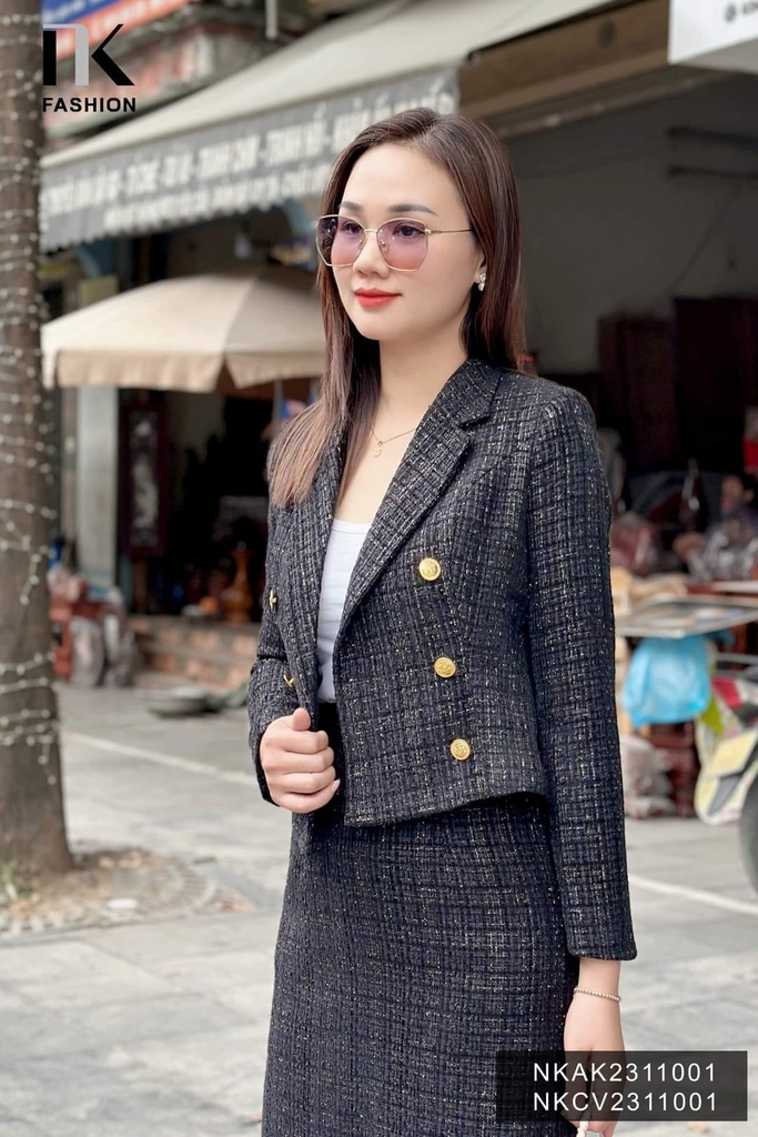 NK Fashion Chân Váy Dáng A Chất Liệu Dạ Text Có Lớp Lót Dày Dặn NKCV2311001