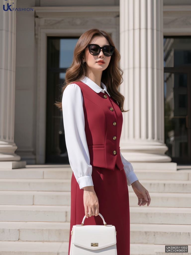 Gile 2 lớp cổ tròn sang trọng UKSM2511002