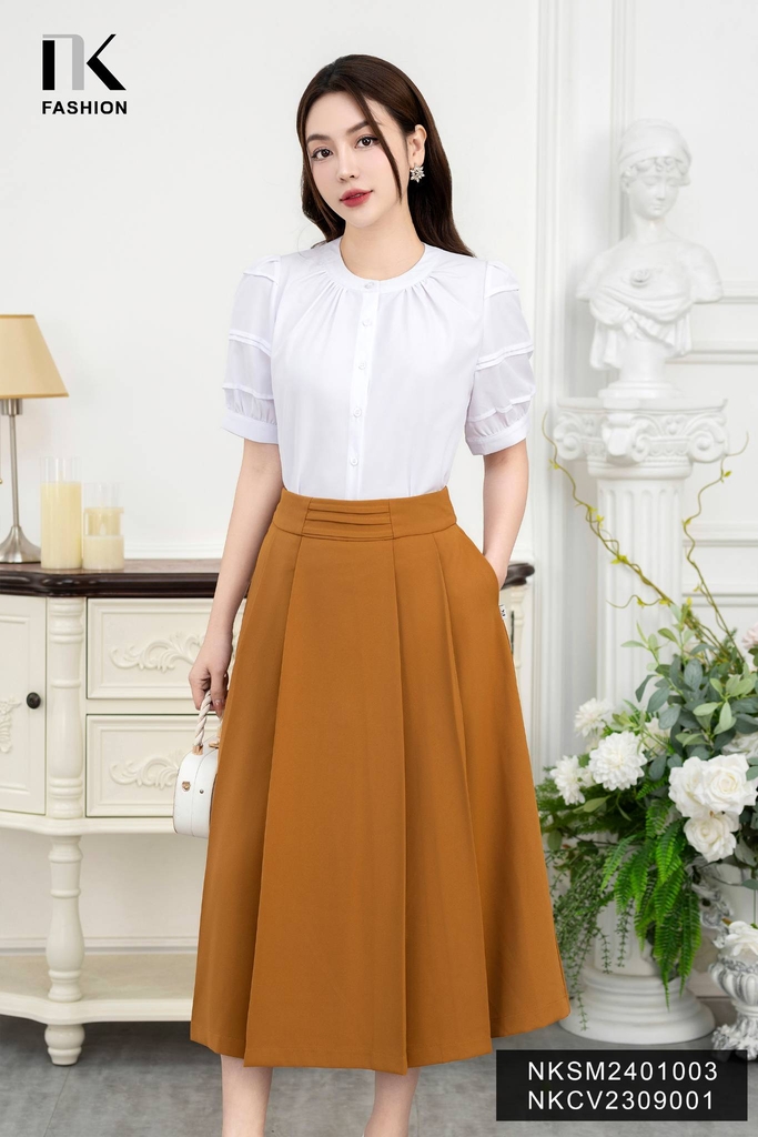 Chân Váy Xếp Ly Sườn NKCV2309003