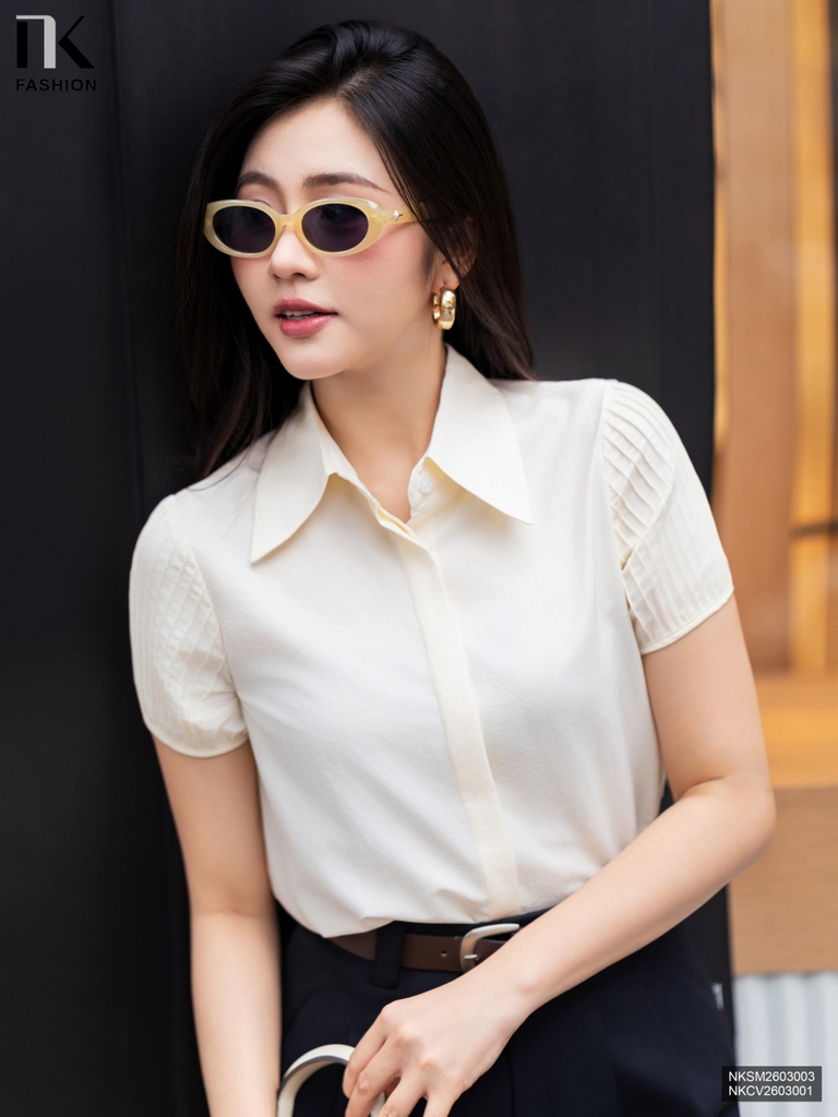Sơ mi mí tay nhẹ nhàng, phong cách NKSM2603003
