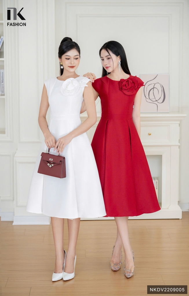 NK Fashion Đầm Dự Tiệc Dáng Xoè NKDV2209005