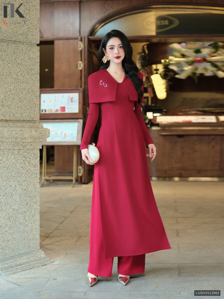 Áo dài thiên ý nhẹ nhàng mà sang LUDV2512002 ( Ko kèm quần + có kèm phụ kiện )