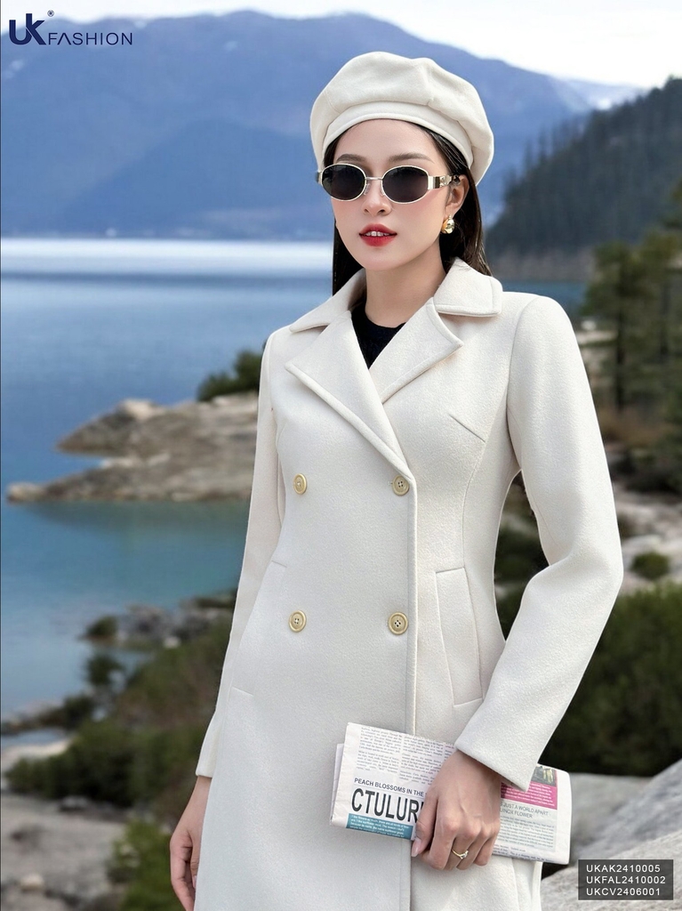 Áo Khoác Dạ UK Trendy Công Sở Nữ Sang Trọng, Thanh Lịch Vải Mềm Mại UKAK2410005