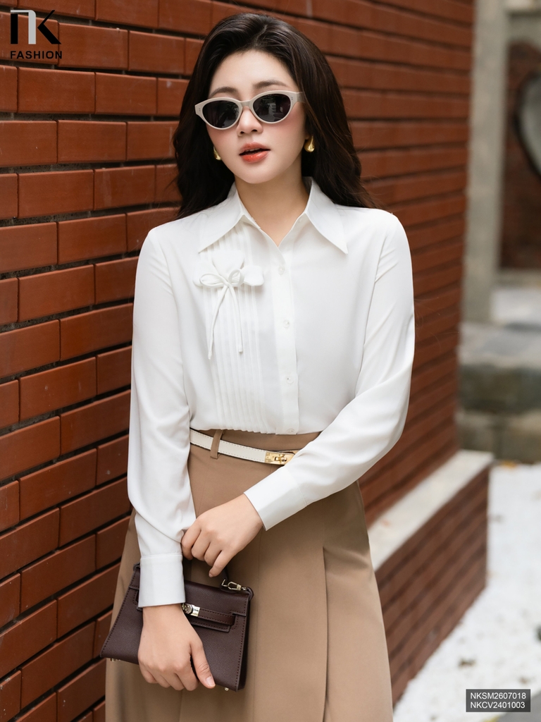 Sơ mi mí dọc thân NKSM2607018 (Áo rời - Không kèm CV/QU/PK)