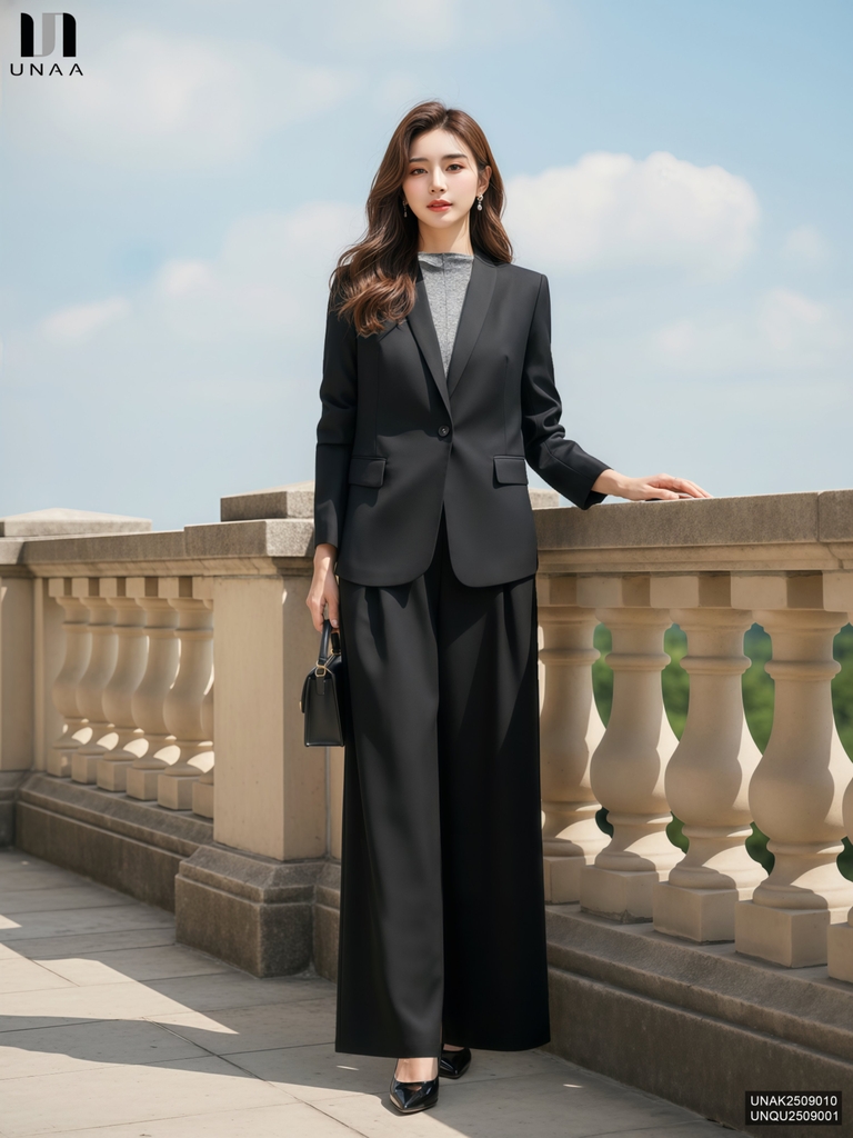 Vest cổ ve liền kiểu dáng thoải mái, siêu sang và dễ mặc UNAK2509010