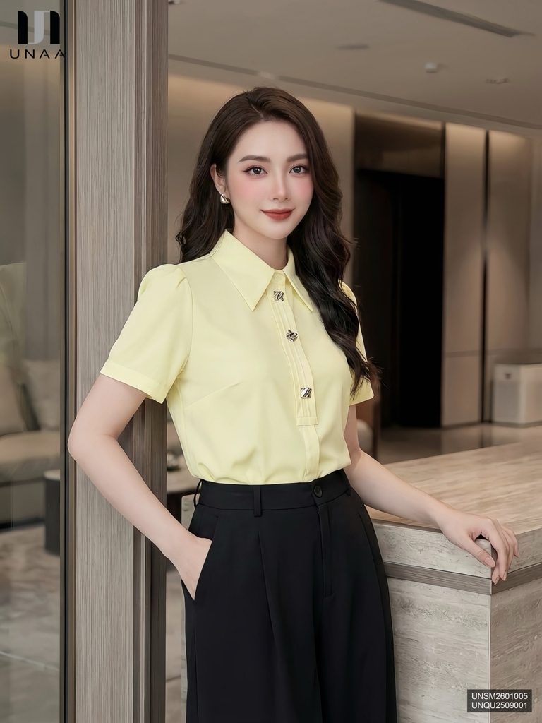 Sơ mi cổ đức đô mí sang xịn, công sở UNSM2601005