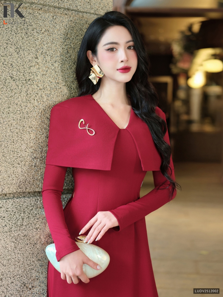 Áo dài thiên ý nhẹ nhàng mà sang LUDV2512002 ( Ko kèm quần + có kèm phụ kiện )