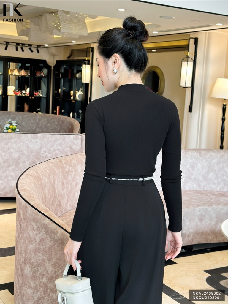 Áo Len Đính Hoa NK FASHION Thời Trang Công Sở Thanh Lịch, Dễ Mặc, Vải Mềm Mịn NKAL2409002