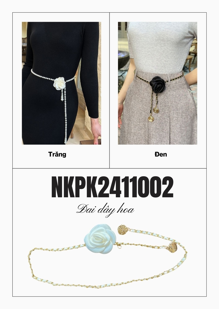Đai dây hoa sang xịn, phong cách mới NKPK2411002