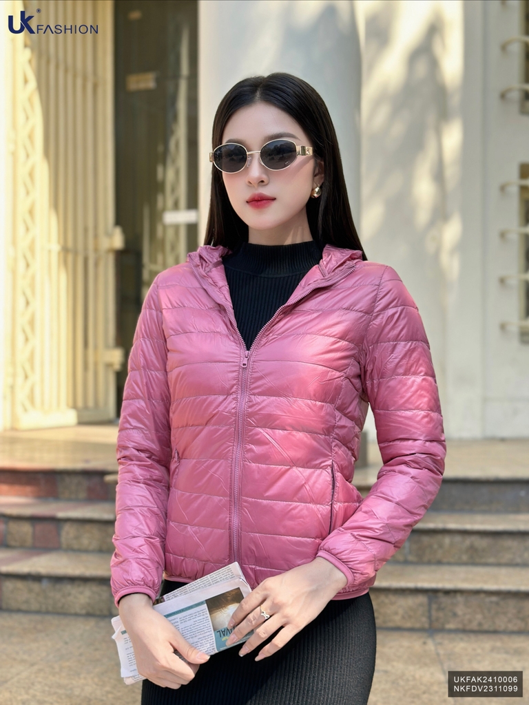 Áo Khoác Gió Lông Vũ UK Fashion Công Sở Nữ Trẻ Trung, Thoải Mái Vải Mềm Mại UKFAK2410006