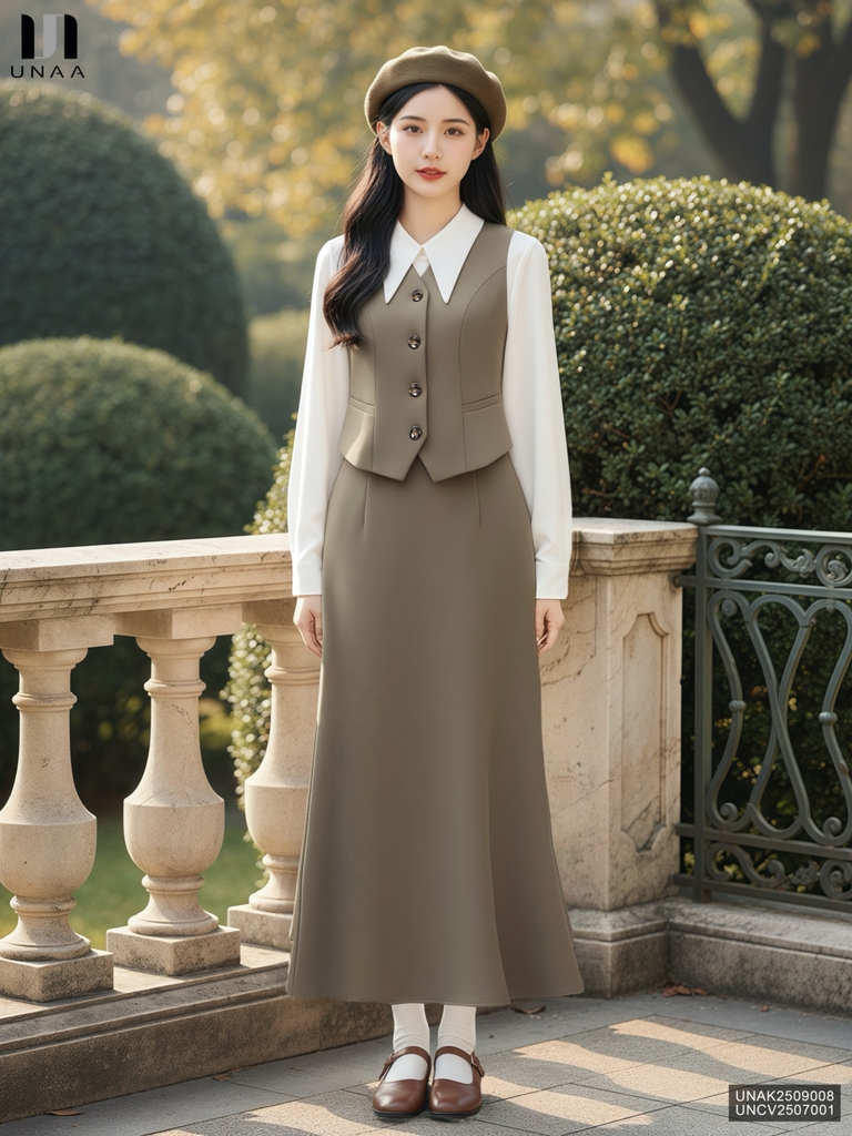 Áo Gile 7 mảnh kiểu dáng mới, trẻ trung và thanh lịch UNAK2509008