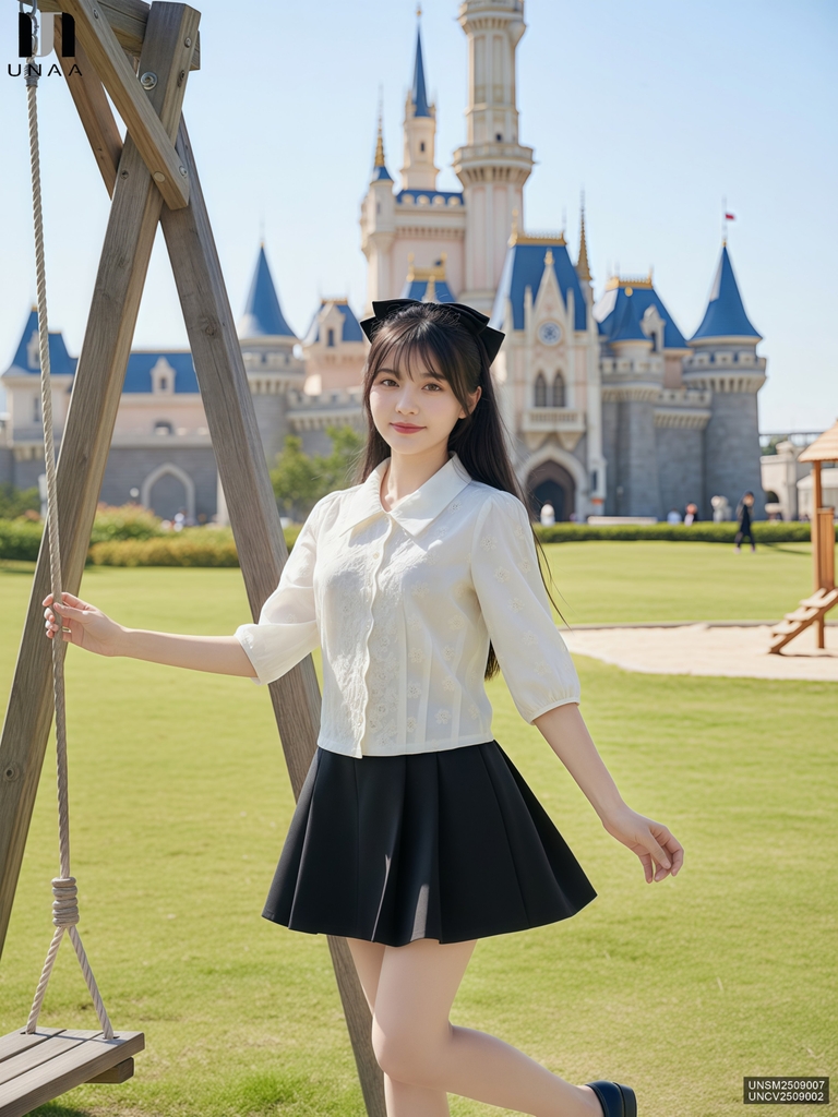Sơ mi chân dệt nẹp trẻ trung, xinh yêu UNSM2509007