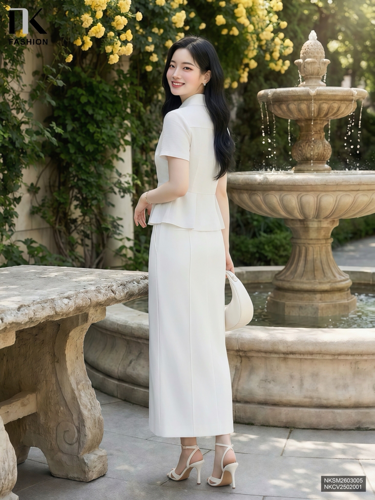 Sơ mi súp peplum điệu đà, tôn eo NKSM2603005