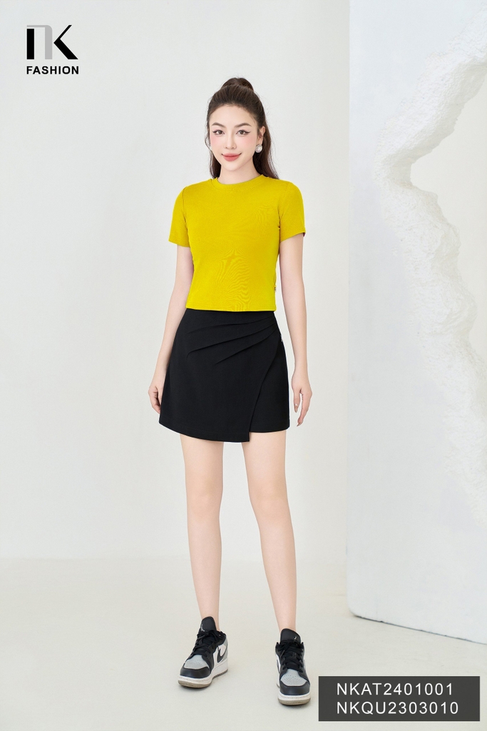 NK Fashion Áo Thun Croptop Trẻ Trung, Thoải Mái NKAT2401001