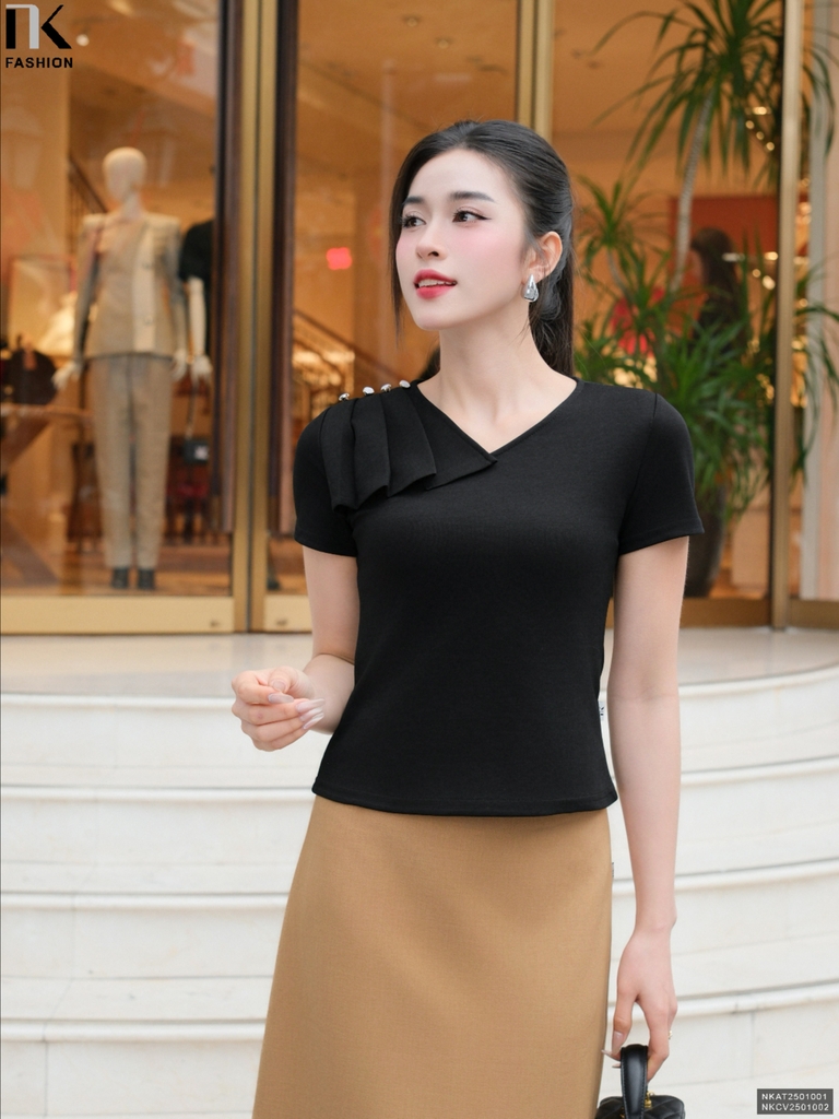 Áo thun rẻ quạt, kiểu cách mới lạ, co giãn đa chiều NKAT2501001