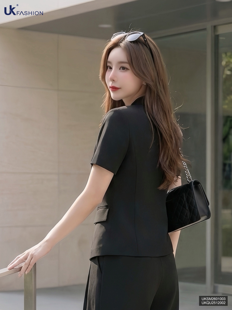 Kí giả cộc tay không cổ ghép set sang xịn cực đỉnh UKSM2601003