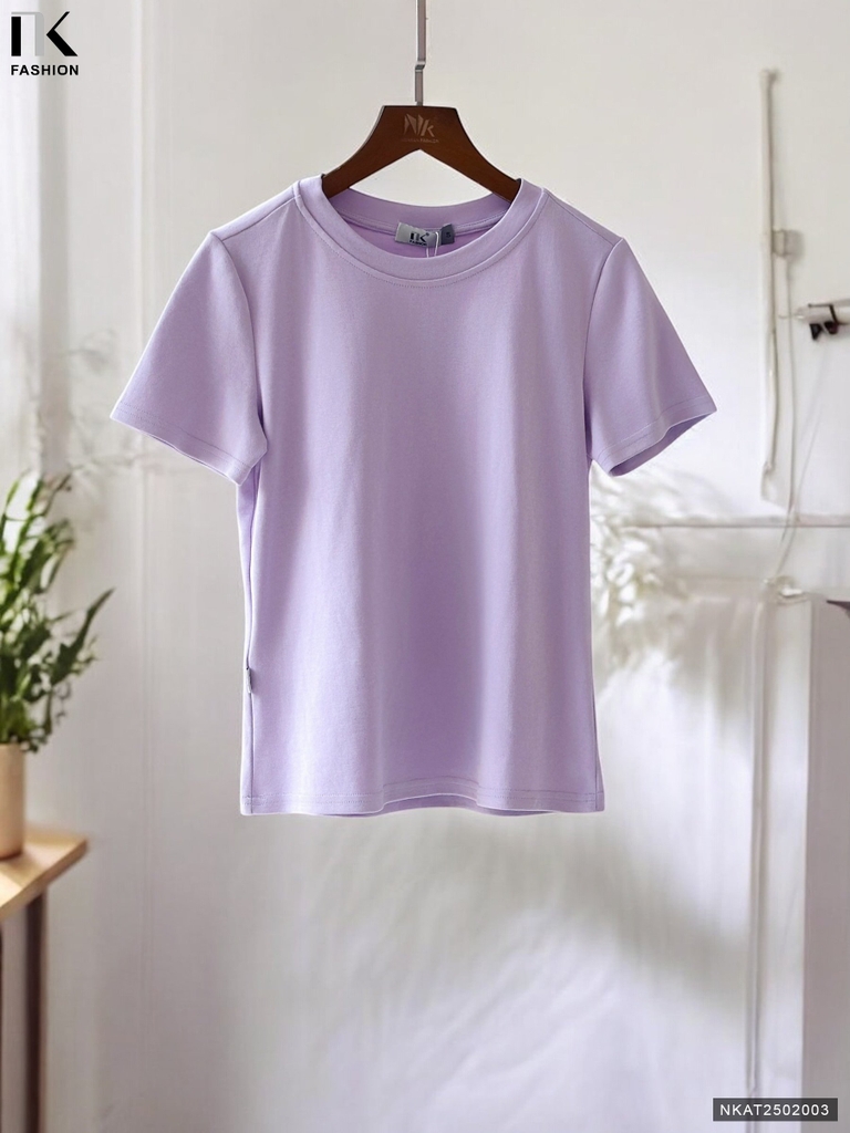 Áo Thun Cổ Tròn Croptop 25, Năng Động Vải Mềm Mịn NKAT2502005