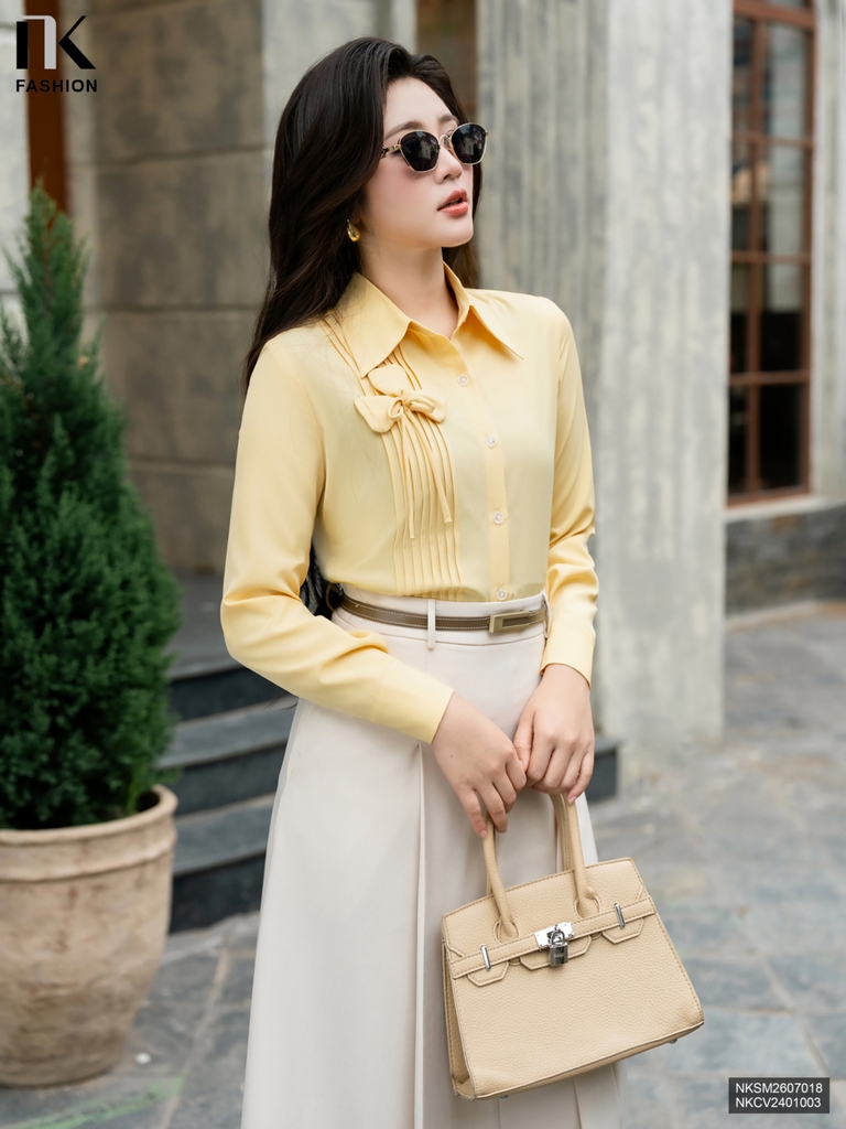 Sơ mi mí dọc thân NKSM2607018 (Áo rời - Không kèm CV/QU/PK)
