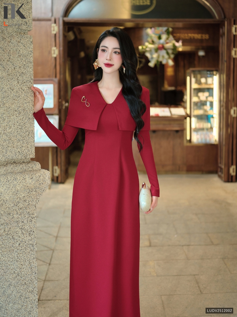 Áo dài thiên ý nhẹ nhàng mà sang LUDV2512002 ( Ko kèm quần + có kèm phụ kiện )