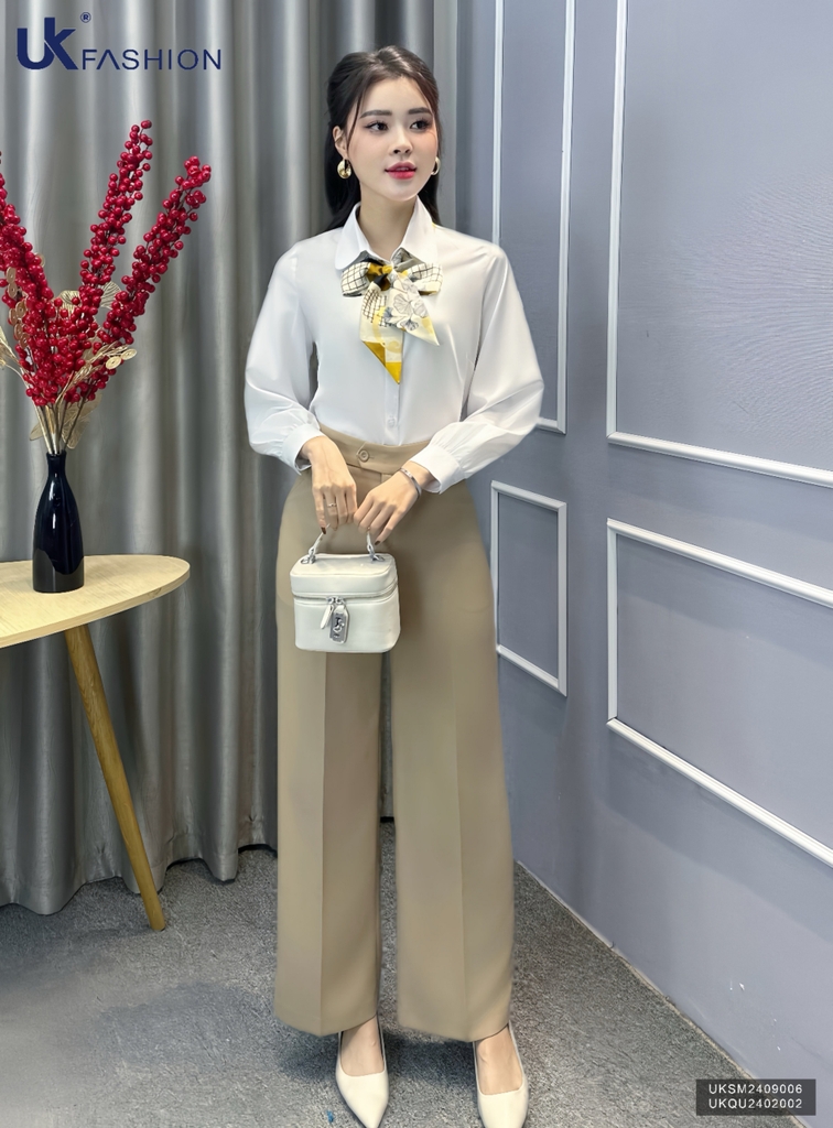 UK Fashion Quần Ống Suông Thoải Mái, Dễ Phối UKQU2402002