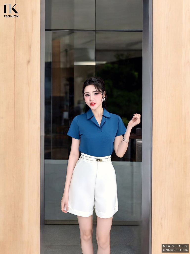 Áo Thun Cổ Ve Thời Trang Công Sở NK Fashion Basic, Trẻ Trung, Tinh Tế, Chất Vải Mềm NKAT2501006