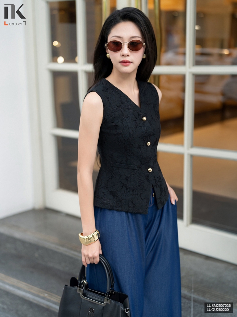 Áo gile ren kiểu cách trang nhã, hiện đại LUSM2507036