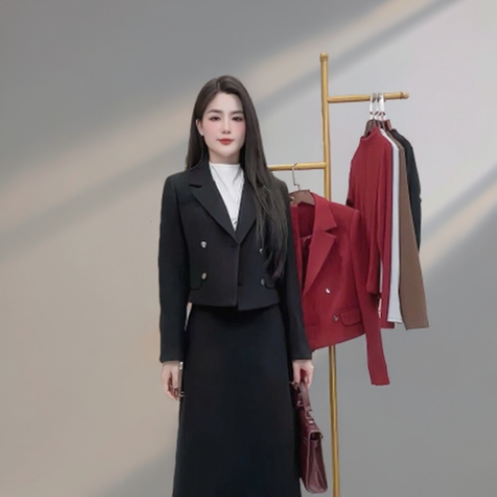 Áo khoác dạ cổ vẻ giao cúc đẹp mà ấm áp NKAK2511008