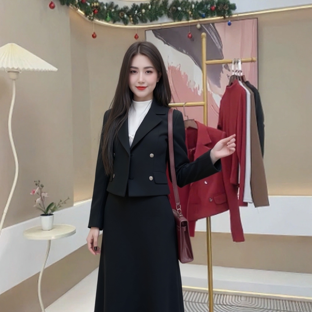 Áo khoác dạ cổ vẻ giao cúc đẹp mà ấm áp NKAK2511008