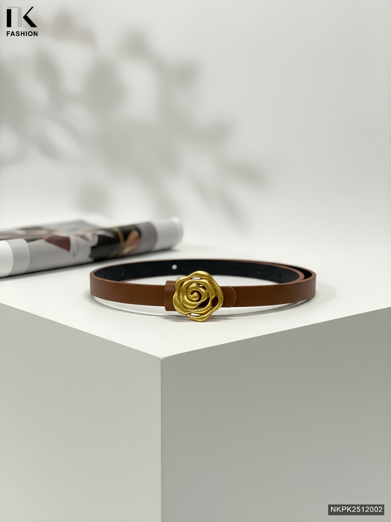 Đai da hoa hồng phụ kiện xinh xỉu NKPK2512002