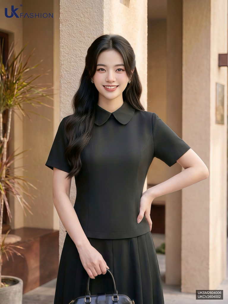 Sơ mi Linen cổ sen kiểu dáng mới, mềm mát, gọn dáng UKSM2604006