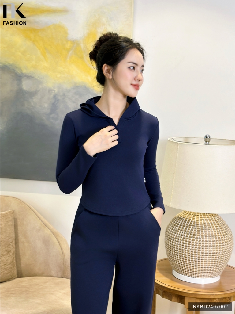 Sét Thể Thao Dài Tay Có Mũ NK Fashion Trẻ Trung, Năng Động Thoải Mái NKBD2407002