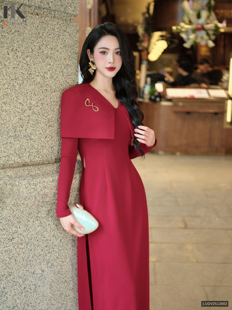 Áo dài thiên ý nhẹ nhàng mà sang LUDV2512002 ( Ko kèm quần + có kèm phụ kiện )