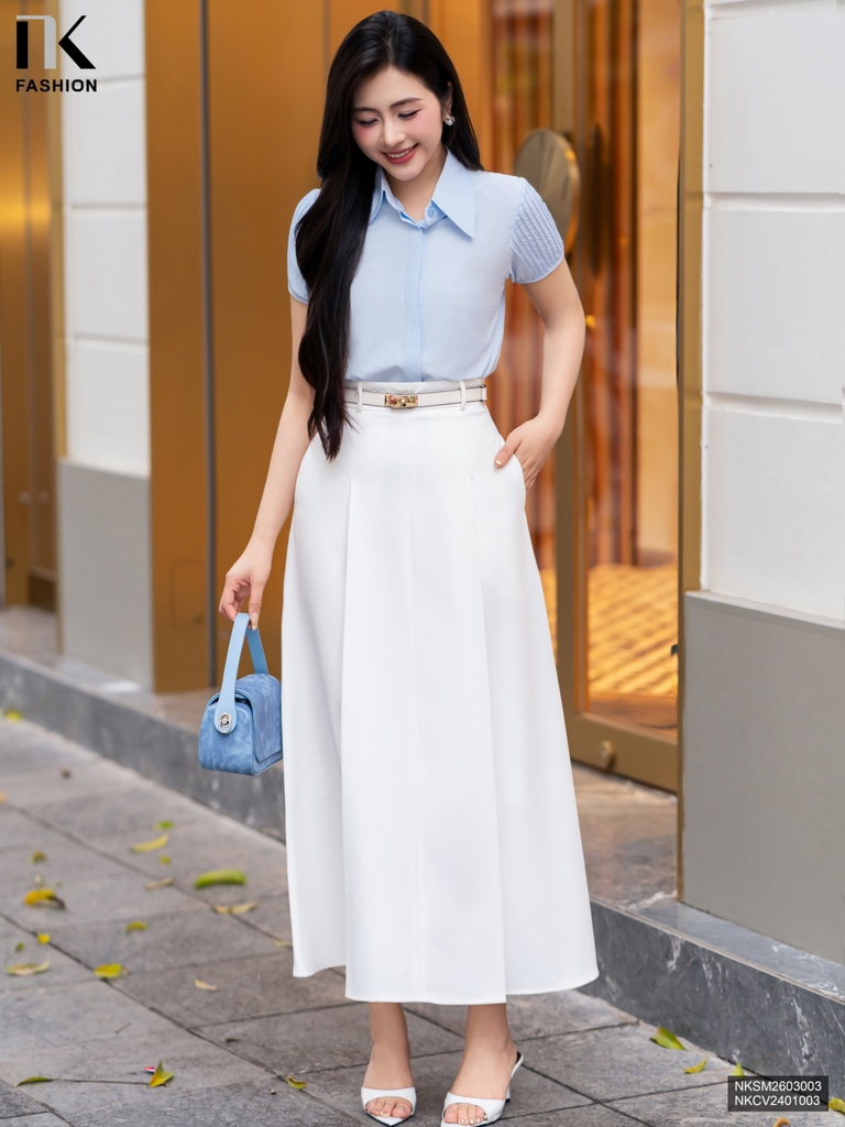 Sơ mi mí tay nhẹ nhàng, phong cách NKSM2603003