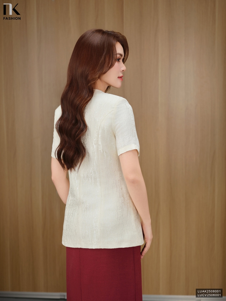 Blazer cộ gấm 2 lớp sang xịn, trẻ trung LUAK2508001