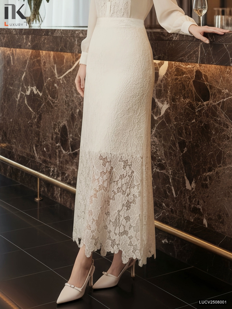 Chân váy A ren cao cấp, sang chảnh phù hợp tiệc tùng LUCV2508001