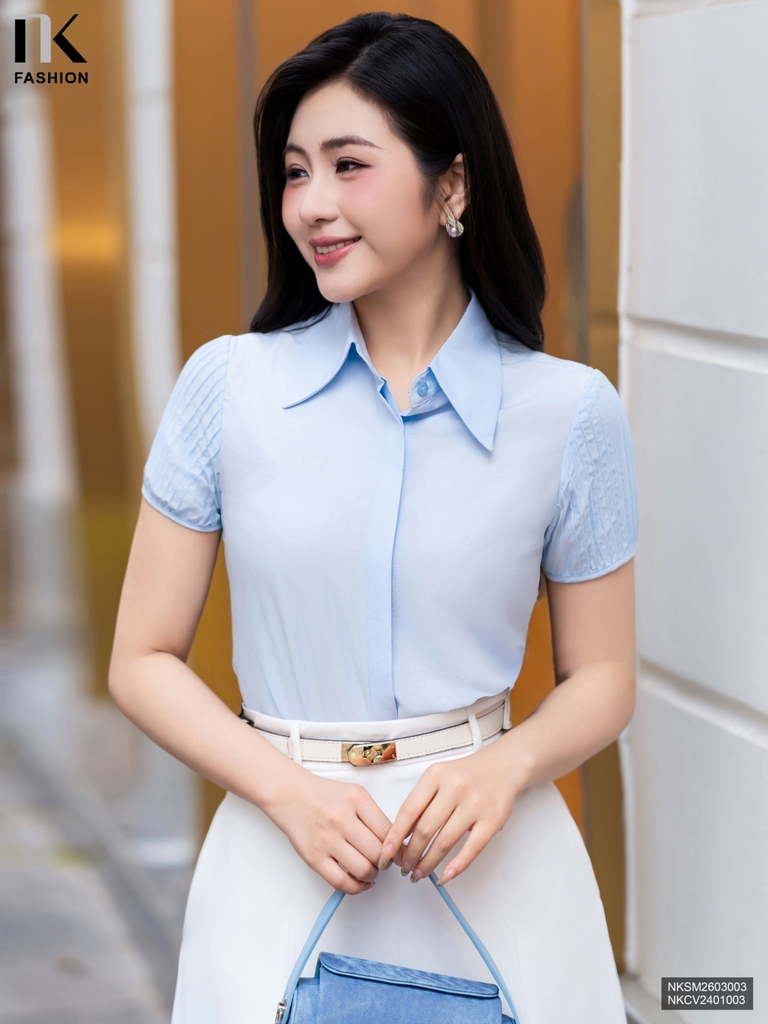 Sơ mi mí tay nhẹ nhàng, phong cách NKSM2603003