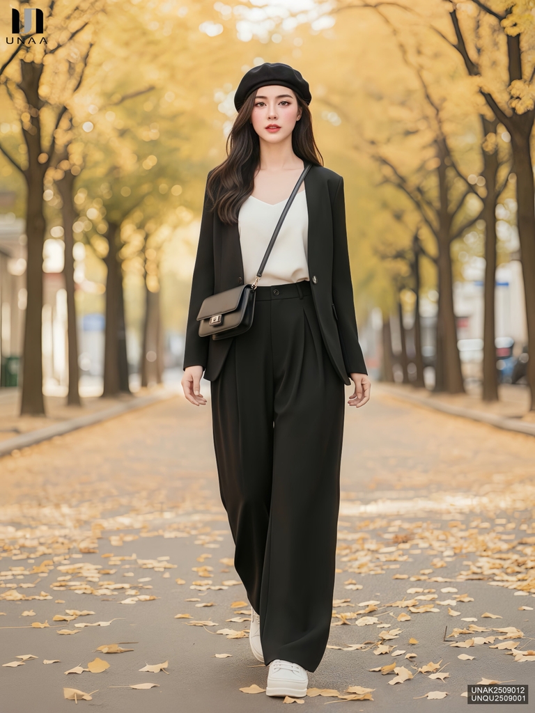 Quần ống rộng Unaa dễ mặc, thoải mái, mềm mịn UNQU2509001