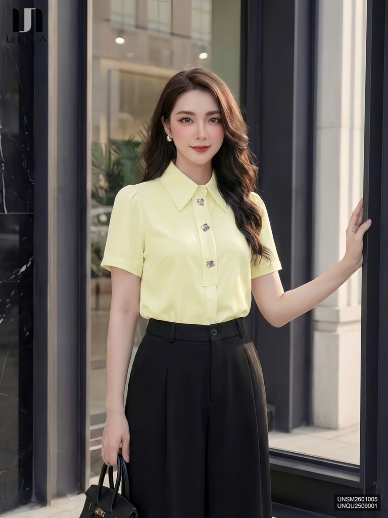 Sơ mi cổ đức đô mí sang xịn, công sở UNSM2601005