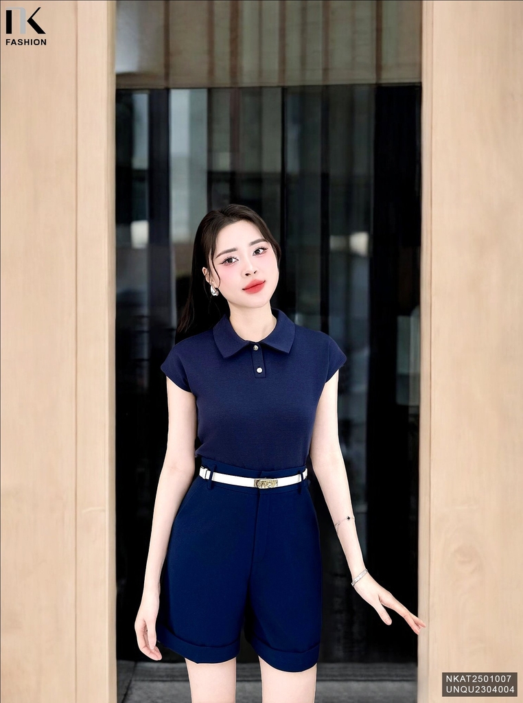 Áo Thun Vai Chờm Cổ Sen Thoải Mái, Nữ Tính Nàng Diện Hàng Ngày NKAT2501007