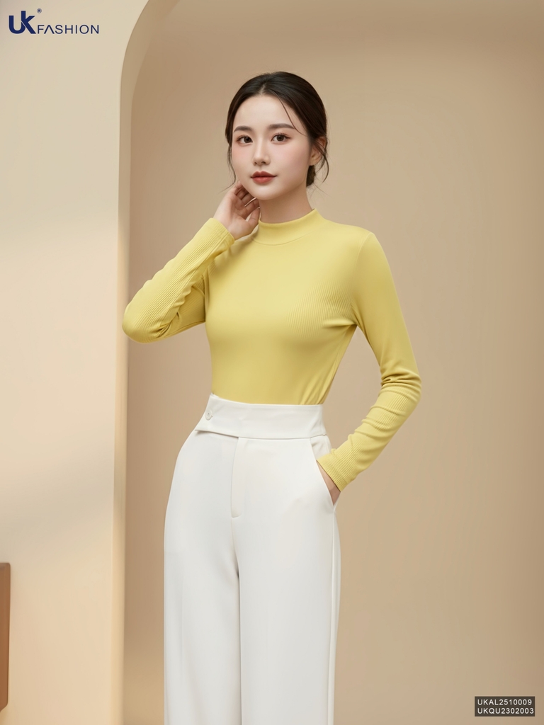 Áo giữ nhiệt len cổ leo ấm áp, đơn giản UKAL2510009