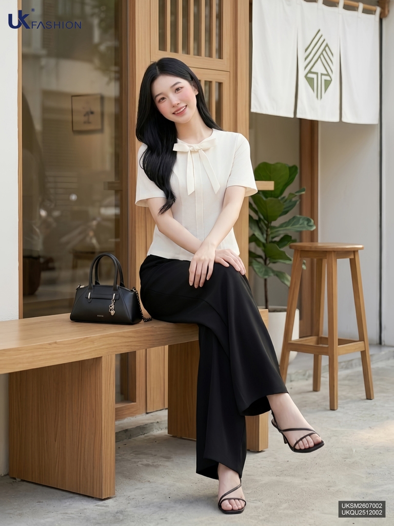 Sơ mi cổ tròn mí dọc UKSM2607002 ( Áo rời không kèm CV/QU/PK )