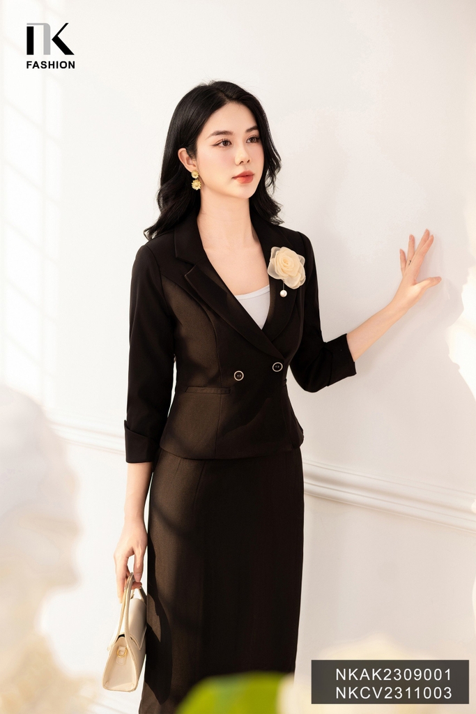 Vest 2 Lớp Tay Lỡ Cúc Bọc NKAK2309001