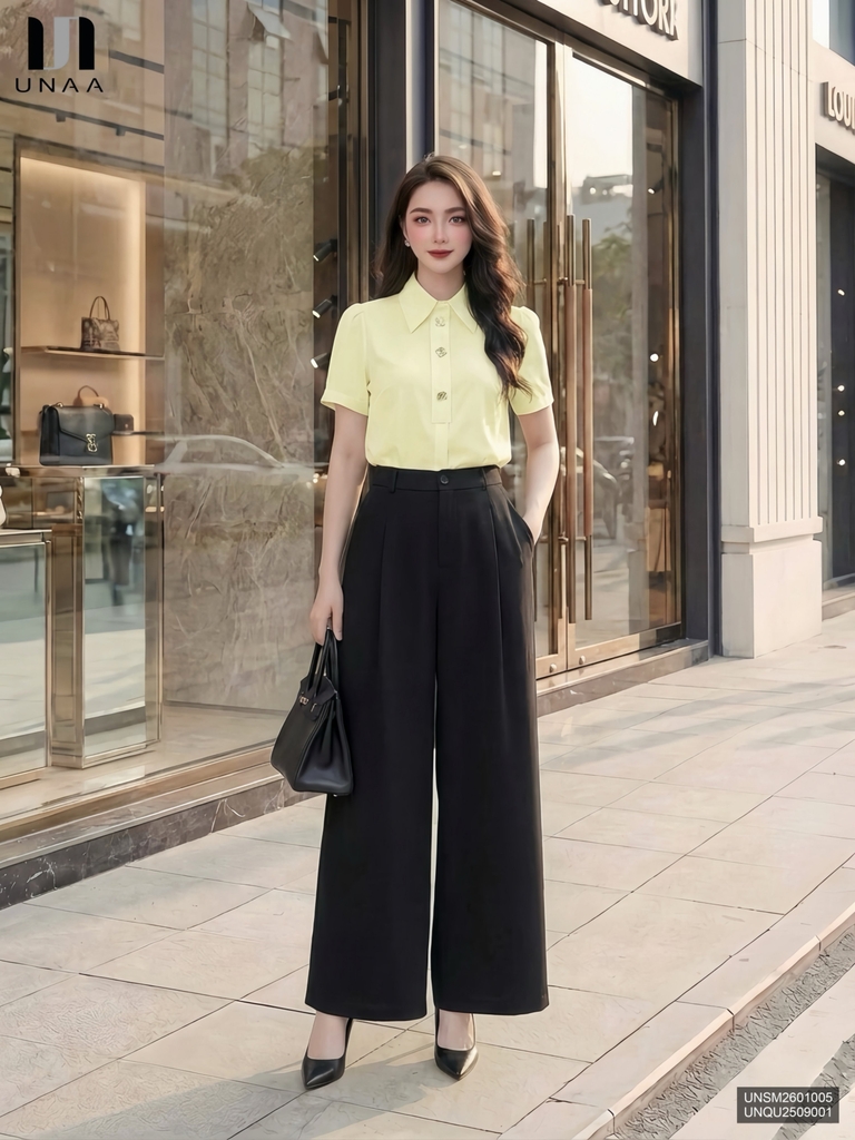 Sơ mi cổ đức đô mí sang xịn, công sở UNSM2601005